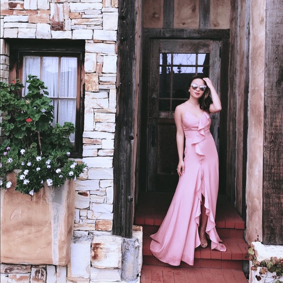 Long Pink Dress! Slit in front. - Picture 1 of 2